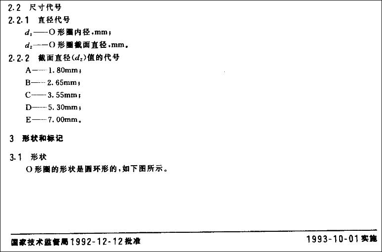 O型密封圈GJ标准